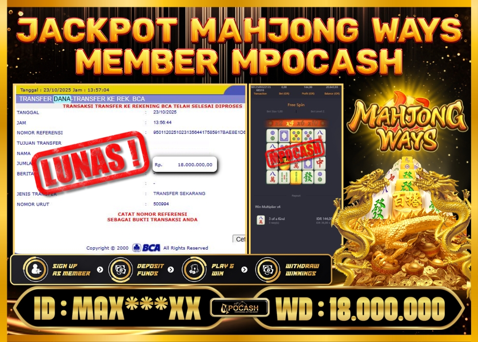 MPOCASH JACKPOT MAHJONG WAYS